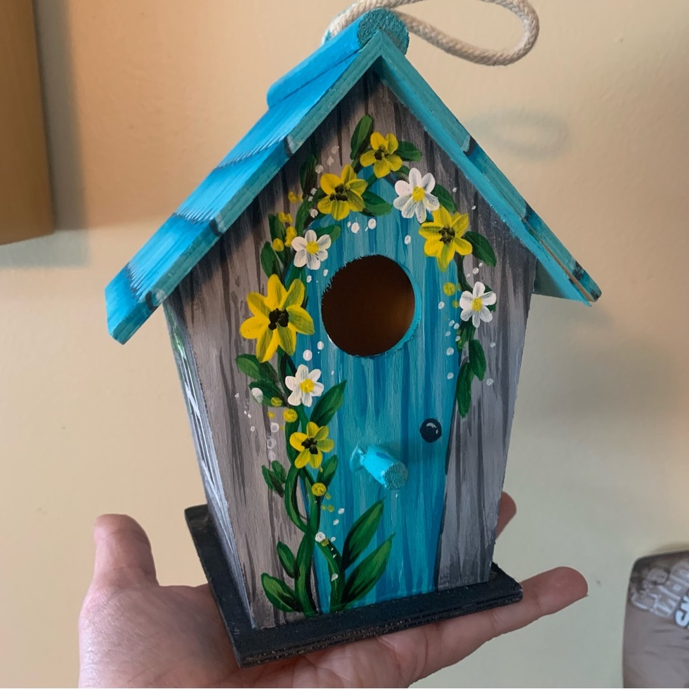 SALE!! Hand painted birdhouse.